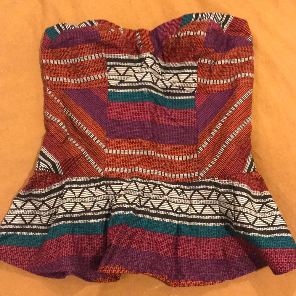 Windsor ruffle bottom tube top